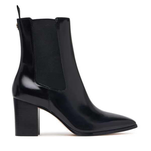 Botki LAUREN RALPH LAUREN. Czarne botki damskie Lauren Ralph Lauren, bez obcasa, na słupku, bez zapięcia. Za 1,199.00 zł.