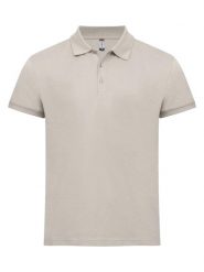 Clique Classic Lincoln S/S koszulka polo z bawełny Stone. Brązowe koszulki polo męskie CLIQUE, m, bez wzorów, z bawełny, klasyczne, bez ramiączek. Za 121.96 zł.