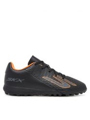 Skechers Buty do piłki nożnej Jr Youth Tf 252164L BKOR Czarny. Czarne buty sportowe chłopięce Skechers, bez wzorów, ze skóry, bez zapięcia, do piłki nożnej. Za 159.99 zł.