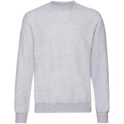 Klasyczna Bluza Rozpinana Dla Dorosłych Unisex. Szare bluzy męskie Fruit of the Loom, m, bez wzorów, bez kaptura. Za 80.99 zł.