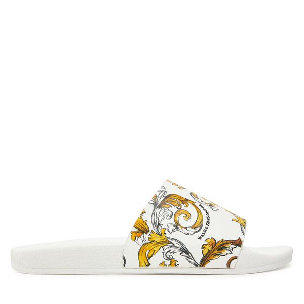 Klapki Versace Jeans Couture. Białe klapki męskie Versace Jeans Couture, z jeansu. Za 157.99 zł.