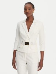 Elisabetta Franchi Marynarka GI-224-61E2-V590 Biały Regular Fit. Białe żakiety damskie Elisabetta Franchi, bez wzorów, z syntetyku. Za 2,509.00 zł.