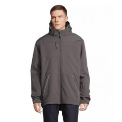 Parka softshell Sol's Rock. Szare parki męskie SOL'S, na zimę, s, bez wzorów, z elastanu, rockowe, bez kaptura. Za 401.00 zł.