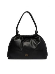 Tommy Hilfiger Torebka Th Soft Leather Hobo AW0AW18376 Czarny. Czarne torebki do ręki damskie Tommy Hilfiger, bez wzorów, ze skóry, bez dodatków. Za 1,099.00 zł.