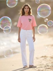 Bawełniana koszulka z napisem Cocoa Plant - pomarańczowy. Brązowe t-shirty damskie Sinsay, l, bez wzorów, z bawełny, bez kołnierzyka. Za 25.99 zł.