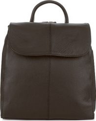 Krateczka Brązowy plecak skórzany damski POLSKI B5 z klapą S41. Brązowe plecaki damskie Krateczka, bez wzorów. Za 214.49 zł.