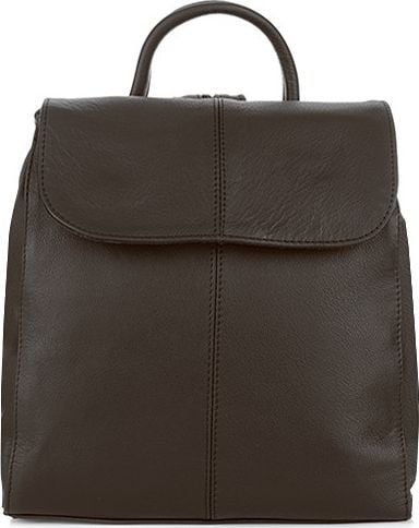 Krateczka Brązowy plecak skórzany damski POLSKI B5 z klapą S41. Brązowe plecaki damskie Krateczka, bez wzorów. Za 214.49 zł.