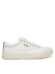 Pepe Jeans Tenisówki Ben Fresh W PLS31589 Biały. Białe trampki i tenisówki damskie Pepe Jeans, bez wzorów, z jeansu, bez zapięcia. Za 199.99 zł.