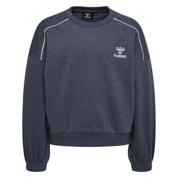 Bluza dziewczęca Hummel Gizela. Niebieskie bluzy dla dziewczynek Hummel, bez wzorów, bez ramiączek, bez kaptura. W wyprzedaży za 188.50 zł.