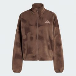 Bluza polarowa z suwakiem na całej długości Terrex Multi Climawarm. Brązowe bluzy damskie Adidas, l, bez wzorów, z materiału, bez kaptura. Za 349.00 zł.