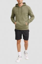 GUESS Zielona męska bluza z kapturem Aldwin, Rozmiar M. Zielone bluzy męskie Guess, m, z aplikacjami, z kapturem. W wyprzedaży za 215.99 zł.