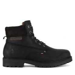Trapery U.S. Polo Assn. Czarne śniegowce i trapery męskie U.S. Polo Assn., bez zapięcia. Za 379.99 zł.