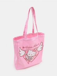 Materiałowa torba shopper Hello Kitty - różowy. Czerwone torebki shopper damskie Sinsay, bez wzorów, z materiału, bez dodatków. Za 19.99 zł.