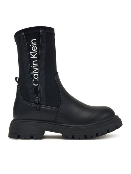 Calvin Klein Botki Chelsea Boot V3A5-83123-1464 S Czarny. Czarne botki dziewczęce Calvin Klein, z materiału, bez zapięcia. Za 359.99 zł.