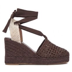 Espadryle Weekend Max Mara. Brązowe sandały damskie Weekend Max Mara, bez wzorów, bez obcasa, bez zapięcia. Za 1,519.00 zł.