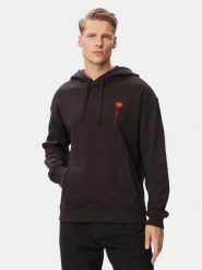HUGO Bluza Diflow 50574451 Czarny Relaxed Fit. Czarne bluzy męskie Hugo, l, bez wzorów, z bawełny, bez kaptura. Za 599.99 zł.