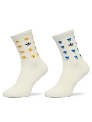 Adidas Skarpety długie JV7833 Écru. Białe skarpety damskie Adidas, bez wzorów, z bawełny. Za 79.99 zł.