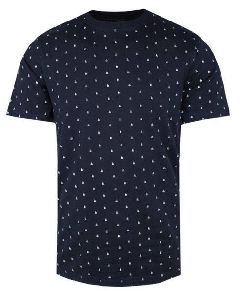 Męski T-Shirt - Pako Jeans - Drobny Wzór, Granatowa. Niebieskie t-shirty męskie Pako Jeans, m, bez wzorów, z bawełny, casualowe, bez kołnierzyka. Za 69.00 zł.