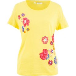 Shirt z krótkim rękawem i nadrukiem bonprix jasna limonka z nadrukiem. Bluzki damskie bonprix. Za 44.99 zł.