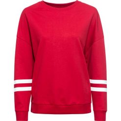 Bluza dresowa bonprix czerwono-biały. Bluzy damskie bonprix. Za 69.99 zł.