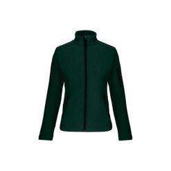 Kurtka damska Kariban Softshell. Zielone kurtki damskie KARIBAN, bez wzorów, z softshellu, bez kaptura. Za 215.00 zł.