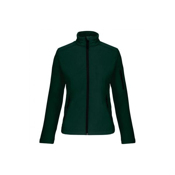 Kurtka damska Kariban Softshell. Zielone kurtki damskie KARIBAN, bez wzorów, z softshellu, bez kaptura. Za 247.00 zł.