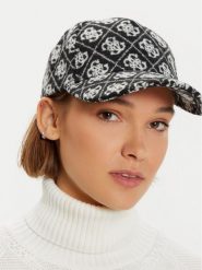 Guess Czapka z daszkiem AW5186 POL03 Czarny. Czarne rękawiczki damskie Guess, z aplikacjami, z materiału. Za 129.99 zł.