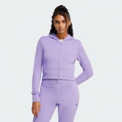 Bluza Seasonal Essentials French Terry Full-Zip. Czerwone bluzy damskie Adidas, xl, bez wzorów. Za 259.00 zł.