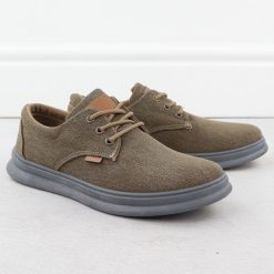 Półbuty męskie casual tekstylne brązowe Nowacki 1059-H. Brązowe półbuty na co dzień męskie Nowacki, z materiału, casualowe, bez zapięcia. Za 119.99 zł.