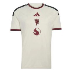 Trzecia koszulka Manchester United 2026/27. Białe koszulki sportowe męskie Adidas, m, bez wzorów, z dzianiny, bez kołnierzyka, bez ramiączek, do piłki nożnej, climacool (adidas). Za 431.00 zł.