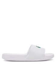 Lacoste Klapki Serve 0.0 7-49CFA0042 Biały. Białe klapki damskie Lacoste, bez wzorów, ze skóry, bez obcasa. Za 129.99 zł.