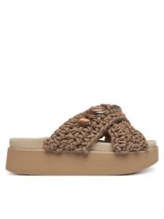 Inuikii Klapki Woven Stones Platform 1004.005.0043 Beżowy. Brązowe klapki damskie Inuikii, bez wzorów, z materiału, bez obcasa. Za 783.99 zł.