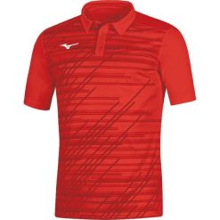 Polo Mizuno Team Chiba. Czerwone koszulki polo męskie Mizuno, bez wzorów, sportowe, bez ramiączek. Za 150.50 zł.