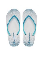 Champion Japonki Sparkling Slide S11688-CHA-WW010 Niebieski. Niebieskie klapki damskie Champion, bez wzorów, z syntetyku, bez obcasa. W wyprzedaży za 49.99 zł.