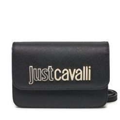 Torebka Just Cavalli. Czarne listonoszki damskie Just Cavalli, bez wzorów, bez dodatków. Za 379.99 zł.