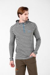 Bluza Turystyczna Męska Termoaktywna Woolona 100% Merino Thor z Kapturem. Szare bluzy męskie WOOLONA, l, bez wzorów, z kapturem. W wyprzedaży za 405.00 zł.