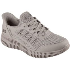 Buty sportowe męskie Skechers Bobs Geo Lite fixed Edge. Szare buty sportowe męskie Skechers, bez zapięcia, na fitness i siłownię. Za 490.00 zł.