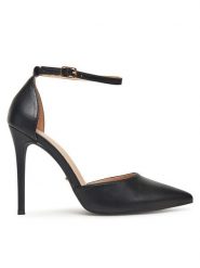 DeeZee Szpilki HT88745-25 Czarny. Czarne szpilki damskie DeeZee, bez wzorów, z materiału, bez obcasa, bez zapięcia. Za 149.99 zł.