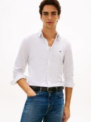 Tommy Hilfiger Koszula Mężczyźni Slim Fit Bawełna biały|niebieski|beżowy, XL. Białe koszule męskie Tommy Hilfiger, m, bez wzorów, z bawełny, casualowe, bez kołnierzyka, bez ramiączek. Za 279.95 zł.