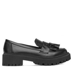Loafersy DeeZee. Czarne mokasyny damskie DeeZee. Za 169.99 zł.