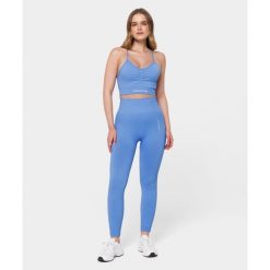 Legginsy bezszwowe Carpatree Allure niebieskie. Niebieskie legginsy damskie Carpatree, s, bez wzorów, na fitness i siłownię. W wyprzedaży za 169.99 zł.