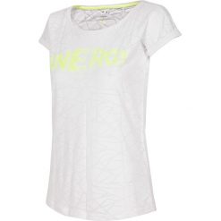 T-shirt damski TSD019 - biały. Białe t-shirty damskie 4f, z nadrukiem, z bawełny. W wyprzedaży za 54.99 zł.