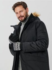 Rękawiczki - czarny. Czarne rękawiczki męskie Sinsay, bez wzorów, z dzianiny. Za 25.99 zł.