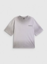 Жіночий T-shirt loose з принтом - сірий. T-shirty damskie 4f, m, bez wzorów, bez kołnierzyka. Za 899.90 zł.