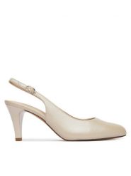 Caprice Czółenka 9-29606-42 Kremowy. Białe czółenka damskie Caprice, bez wzorów, ze skóry, bez obcasa, bez zapięcia. Za 225.99 zł.