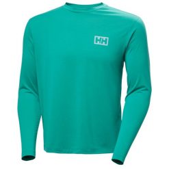 Dżersej z długim rękawem Helly Hansen Skog Graphic. Zielone bluzki z długim rękawem męskie Helly Hansen, m, bez wzorów, z dżerseju, bez kołnierzyka. Za 290.50 zł.