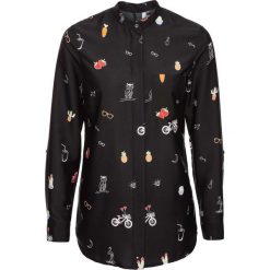 Bluzka bonprix czarny z nadrukiem. Bluzki damskie bonprix. Za 74.99 zł.