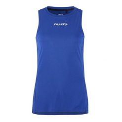 Koszulka treningowa damska Craft 1914662346000. Niebieskie koszulki sportowe damskie Craft, bez wzorów, z poliesteru, bez kołnierzyka, bez ramiączek, na fitness i siłownię. Za 175.00 zł.