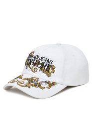 Versace Jeans Couture Czapka z daszkiem 78VAZK17 Biały. Białe czapki i kapelusze damskie Versace Jeans Couture, bez wzorów, z bawełny. Za 229.99 zł.