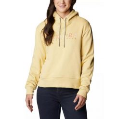 Bluza turystyczna damska Columbia Lodge Hoodie z kapturem. Żółte bluzy sportowe damskie Columbia, l, bez wzorów, z kapturem, trekkingowe. W wyprzedaży za 265.00 zł.